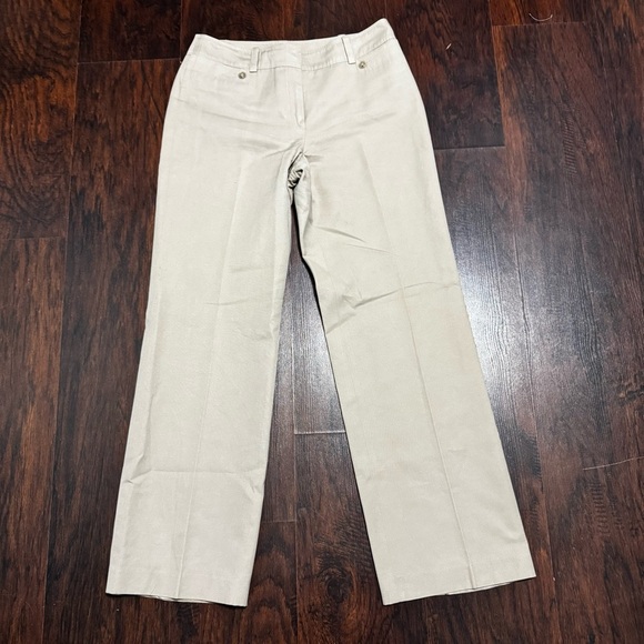 Ann Taylor Tan Trousers Signature Fit Mid to high Rise Size 6 EUC - Picture 2 of 14